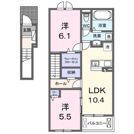 リヴェール・ＫⅡの物件間取画像